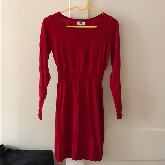 petite red sweater dress